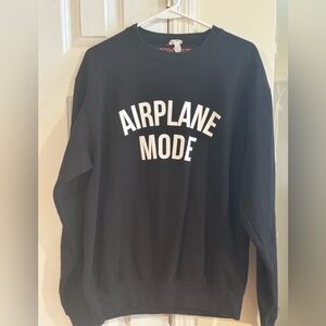 Black Airplane Mode Sweater